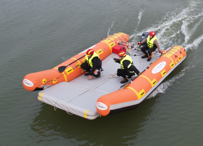 充气救援运输船（第3代，轻型+装配式+水域救援综合监控装置+60马力舷外机）LT-FYJ25