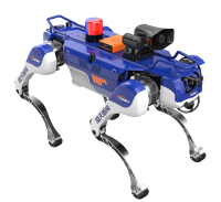 治安巡逻四足机器狗（自组网+集成一体式遥控器+对讲照明+警示灯）