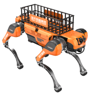 辅助运输四足机器狗 （第5代，高强度载物框+伴随功能+自探索式导航系统+自组网+云管理平台）