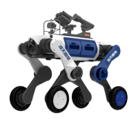 反恐防暴轮足机器狗（轮足，自组网+集成一体式遥控器+38mm六连发射器+捕捉网发射器）