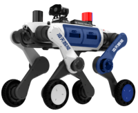 治安巡逻轮足机器狗（轮足，集成一体式遥控器+对讲照明+警示灯+自主跟随）